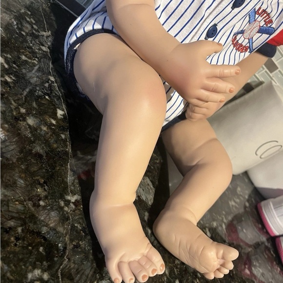 Ashton Drake Michael Little Slugger Silicone Reborn Weighted Baby Doll - Picture 5 of 11